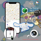 x Sanrio Character Keychain Case Compatible with Apple AirTag (Cinna Moroll)