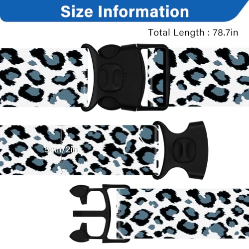 Luggage Straps for Suitcases (Black Leopard)