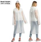 Opret 2 Pack Raincoats for Adults Reusable, EVA Rain Ponchos Lightweight Rain - Image 6