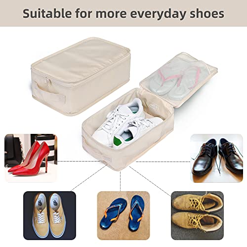 Travel Shoe Bags (Cream / 2+2 Packs)