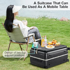 Multifunctional 26 Inch Hard Shell Suitcases with Wheels Travel Approved Luggage Large Rolling Suitcase Checked Luggage for Women Men (26 Inch / Jet Black)