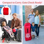Gate Check Travel Bag for Umbrella Strollers (Red)
