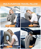 Travel Pillow (Grey (Head Heart-shape&sloping Base) / Medium)