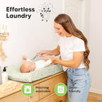 2 Pack Organic Changing Pad Covers for Girl (Foxtrot / 100% Cotton)