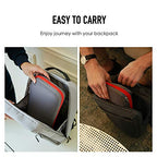 BeeNesting Compression Packing Cubes 2 set for travel Small Luggage Organizer Bags for BackPack (Gray Red / 2 Pack(4L+9L))