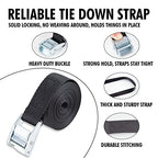 1 in x 12 ft Lashing Straps (12 PK / Black)