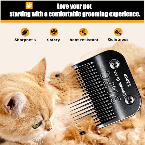 Dog Grooming Clipper Blades Replacement Compatible with Andis Dog Clipper (Black(3FC+4FC+5FC+7FC) / Black)