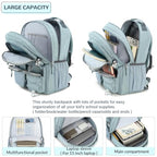 Multi Pocket Backpack for School College Travel (Purple Galaxy)
