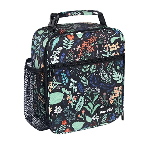 Insulated Lunch Bag Women (Black Floral)