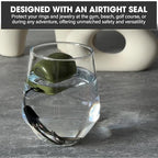Waterproof Ring Holder Keychain for Travel & Gym (Vanilla / 1 pack)