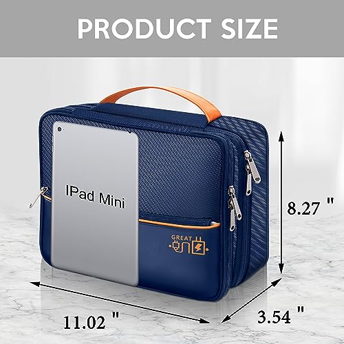 Electronic Organizer Travel Case (zipper-blue)