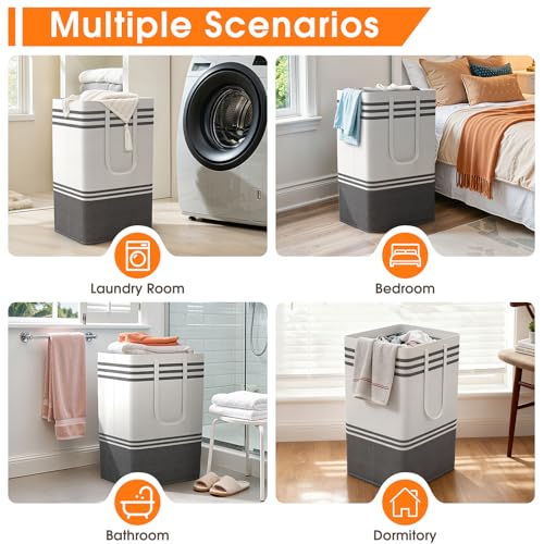 4 Pack Large Laundry Baskets (4 x 88L)