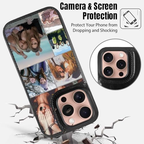 Custom Wallet Phone Case for iPhone 16 Pro (Black-C / iPhone 16 Pro)