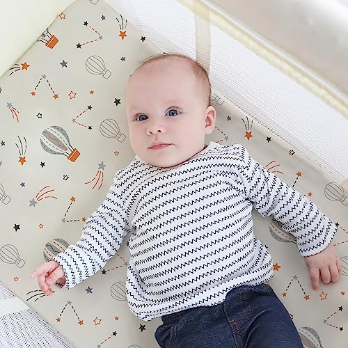Pack n Play Sheets (Starsmoon Balloon / 38X26 Inch)