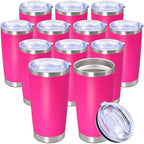 20oz Tumbler Stainless Steel Tumbler Coffee Tumbler with Lid Hot Pink (Hot Pink)