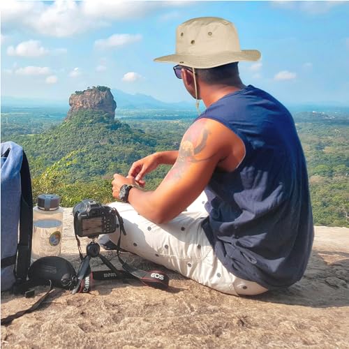 Sun Hats for Men Women Safari Hat Foldable Fishing Hat UPF 50+ Bucket Hat (1pack-green Camo2)