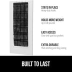 GORILLA GRIP Over the Door Shoe Organizer, 24 Large Breathable PVC Pockets - Image 2