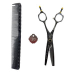 Dos Manos HIGH-END Razor Edge Series Barber Blending Hair Scissors - Japanese Stainless Steel Salon Scissors 6" Overall Length - Fine Adjustment Tension Screw