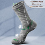 Men 6 Pack Athletic Compression Crew Socks for Running Gym Sports (8-10 / Gray Heather/Black 3716)