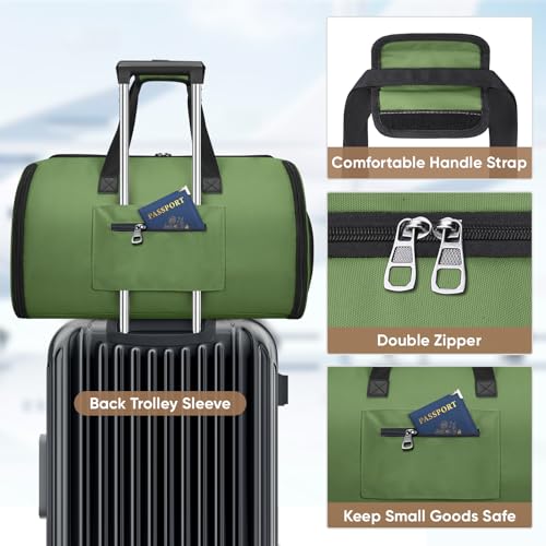 Garment Bags for Travel (Green / Convertible)