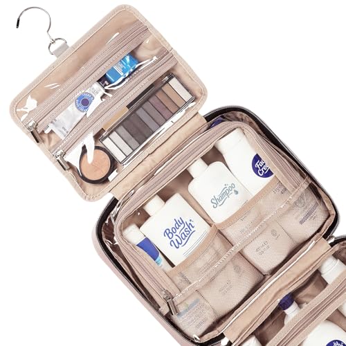Travel Toiletry Bag for women (Large / Pink)