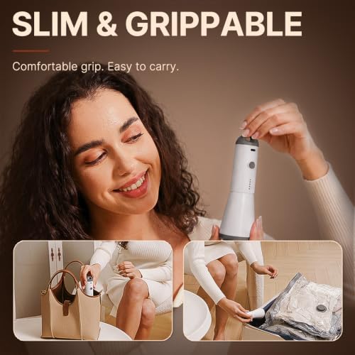 Travel Vacuum Bags with Rechargeable Pump (9 Combo Travel Size)
