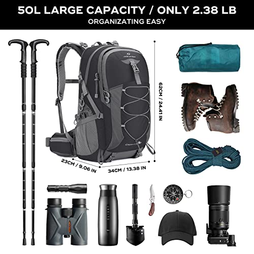 50L Hiking Backpack (50l Black / 50L / Daypack Backpacks)