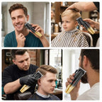 003 Professional Hair Clippers for Men with Clipper Trimmer Set (Gold)