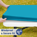 2 Pack Rectangle Spandex Fitted Table Cloth (Teal / 72" x 30" (Rectangular))