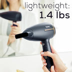 Beurer HC25 Travel Hair Dryer for with Voltage Switch, Powerful Blow Dryrer with Ion Function, 1600W, Anti Frizz, Foldable & Lightweight Styler, Nozzle Attachment