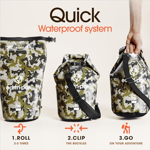 55L Waterproof Dry Bag Backpack (55L / Camo)