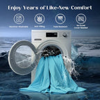Temperature Regulating Comforter (Dream Blue With Navy Trim / Ultimate Twin XL (68"x90"))