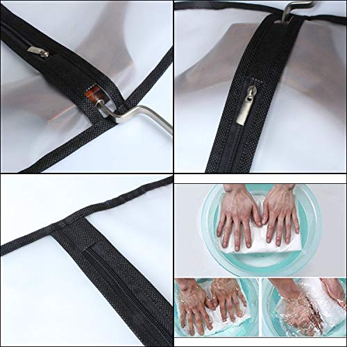 Garment Bags for Hanging Clothes (24'' x 48''/6 Pack / Black-Translucent)