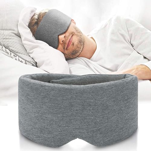 Cotton Sleep Eye Mask for Men (A-upgraded Nose Pad)