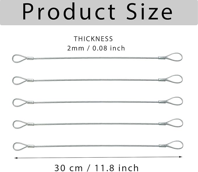 5 Pack Luggage Lock Safety Cable, Stainless Steel Cable - Image 4