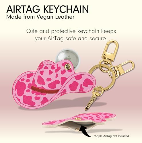 Keychain Case Compatible with Apple AirTag (Cowgirl)