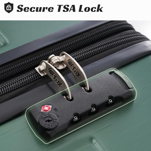 28" Expandable Checked Luggage Hardshell Suitcase with TSA Lock (Green Single / 28 Inch)