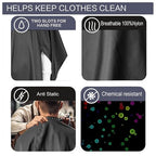 Salon Professional Barber Cape with Multi Position Snap Closure Hair Cutting Kits Thin Hairdressing Capes for Unisex 47” * 56” (47 * 56)
