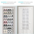 Over the Door Shoe Organizer (White - 40 Pockets)