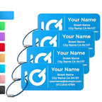 4PCS Personalized Luggage Tag (Blue / Small)