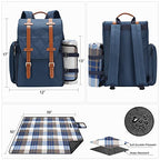 Picnic Backpack for 4 Person w (Navy-blue / 4 Person)