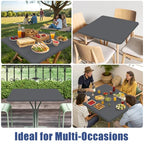 2 Pack Square Spandex Fitted Table Cloth (Dark Grey / 34" x 34" (Square))