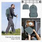 20L lightweight packable Hiking Daypack Foldable Backpack for Men Women Small Travel Outdoor Foldable Shoulder Bag (Light Grey)