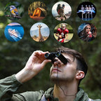12X25 Small Pocket Binoculars Compact for Adults (12X25 / Black)