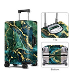 Green Pattern Luggage Cover Washable Suitcase Protector Anti (Green pattern / M(24-26inch suitcase))