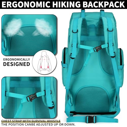 Hiking Backpack for Men 70L (100l-lakeblue)