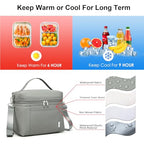 NOL 8L Insulated Lunch Bag for Women (Cool Gray / Medium (8 Liters))