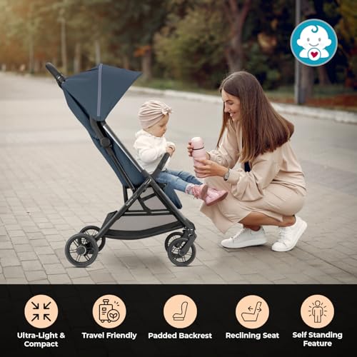 Quid³ Travel Stroller + Carry Bag & Wheel Covers (Astral Blue)