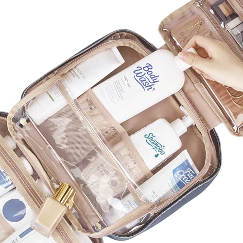 Travel Toiletry Bag for women (Large / Aegean-Blue)