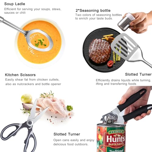 Camping Cooking Set (Black-31Pcs)